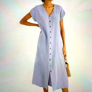 Madewell Lightspun Easy Midi Dress, Smsll